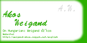 akos weigand business card